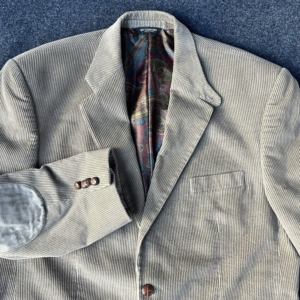 Lauren Ralph Lauren Sport Coat Blazer Jacket 42R Brown Corduroy‎ Elbow Patches